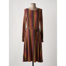 KING LOUIE - Robe mi-longue marron en viscose - Femme - Taille 38 - Modz