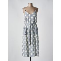 NICE THINGS - Robe mi-longue bleu en viscose - Femme - Taille 44 - Modz