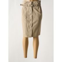 MAX MARA - Jupe mi-longue beige en coton - Femme - Taille 40 - Modz