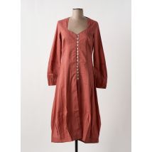 NID D'ABEILLE - Robe mi-longue rouge en coton - Femme - Taille 46 - Modz