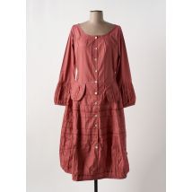 NID D'ABEILLE - Robe mi-longue rouge en coton - Femme - Taille 40 - Modz