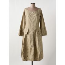 NID D'ABEILLE - Robe mi-longue beige en coton - Femme - Taille 40 - Modz