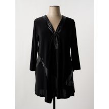 2W PARIS - Tunique manches longues noir en polyester - Femme - Taille 46 - Modz