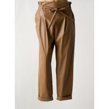 2W PARIS - Pantalon slim marron en polyester - Femme - Taille 54 - Modz