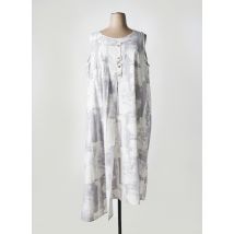 LUUKAA - Robe mi-longue gris en coton - Femme - Taille 50 - Modz