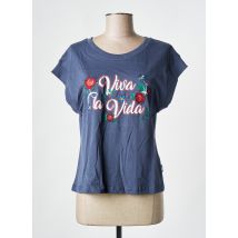 LEE COOPER - T-shirt bleu en coton - Femme - Taille 38 - Modz