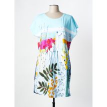 DOLCEZZA - Robe courte bleu en coton - Femme - Taille 42 - Modz