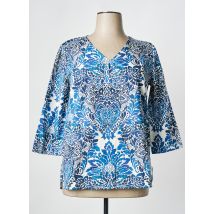 ORTO BOTANICO - Blouse bleu en coton - Femme - Taille 38 - Modz