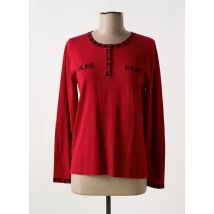 SOIE POUR SOI - Pull rouge en coton - Femme - Taille 36 - Modz