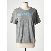 RIVERDALE - T-shirt gris en coton - Femme - Taille 38 - Modz