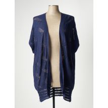 GABRIELLE - Gilet manches courtes bleu en acrylique - Femme - Taille 36 - Modz