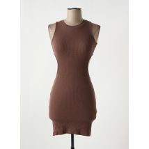SUBDUED - Robe courte marron en coton - Femme - Taille 36 - Modz
