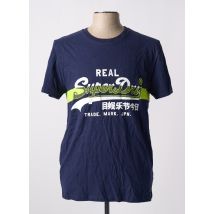 SUPERDRY - T-shirt bleu en coton - Homme - Taille XL - Modz