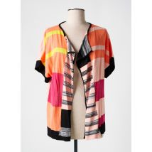 PIANURASTUDIO - Gilet manches courtes orange en coton - Femme - Taille 40 - Modz