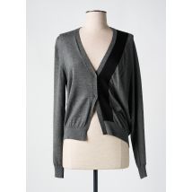 CREA CONCEPT - Gilet manches longues gris en laine - Femme - Taille 40 - Modz