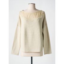 TWINSET - Pull beige en coton - Femme - Taille 44 - Modz