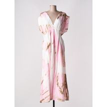 YAATRA - Robe longue rose en coton - Femme - Taille 38 - Modz