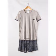 SKINY - Pyjashort gris en coton - Homme - Taille 38 - Modz