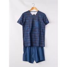 SKINY - Pyjashort bleu en coton - Homme - Taille 38 - Modz