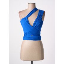 LAMA JOUNI - Top bleu en viscose - Femme - Taille 38 - Modz