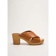 HOOF - Mules/Sabots marron en cuir - Femme - Taille 40 - Modz
