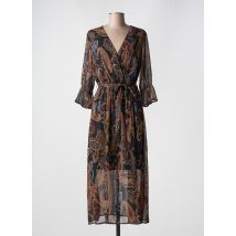 IT HIPPIE - Robe longue marron en polyester - Femme - Taille 38 - Modz