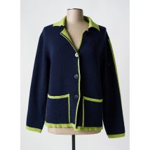 L'ATELIER D'ANNA - Gilet manches longues bleu en laine - Femme - Taille 46 - Modz