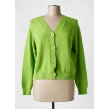 L'ATELIER D'ANNA - Gilet manches longues vert en viscose - Femme - Taille 42 - Modz