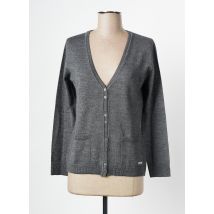 DANEVA - Gilet manches longues gris fonce en laine - Femme - Taille 36 - Modz