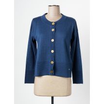 DANEVA - Gilet manches longues bleu en laine - Femme - Taille 36 - Modz