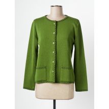 I.ODENA - Gilet manches longues vert en laine - Femme - Taille 38 - Modz