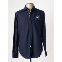 SERGE BLANCO - Chemise manches longues bleu en coton - Homme - Taille M - Modz