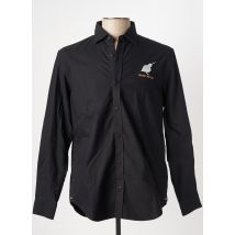 SERGE BLANCO - Chemise manches longues noir en coton - Homme - Taille 4XL - Modz