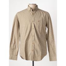 SERGE BLANCO - Chemise manches longues marron en coton - Homme - Taille L - Modz