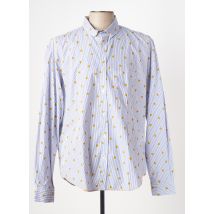 SERGE BLANCO - Chemise manches longues bleu en coton - Homme - Taille XXL - Modz