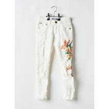 G66 - Jeans coupe slim beige en coton - Fille - Taille TU - Modz