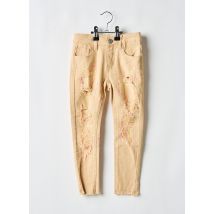 LOEVIA - Jeans coupe slim beige en coton - Fille - Taille TU - Modz