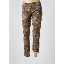 PLEASE - Pantalon droit marron en coton - Femme - Taille 42 - Modz