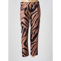 ZABAIONE - Pantalon droit marron en polyester - Femme - Taille 36 - Modz