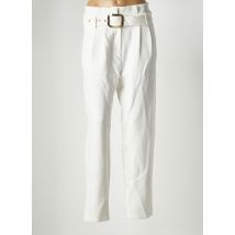 MORGAN - Pantalon slim blanc en polyester - Femme - Taille 38 - Modz