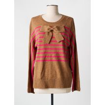 LEO & UGO - Pull marron en laine vierge - Femme - Taille 38 - Modz