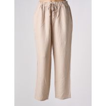 FREDA - Pantalon large beige en lin - Femme - Taille 44 - Modz