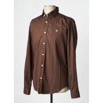 BLUE - Chemise manches longues marron en coton - Homme - Taille XL - Modz