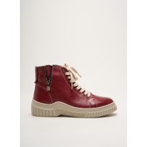 COCO ET ABRICOT - Baskets rouge en cuir - Femme - Taille 38 - Modz
