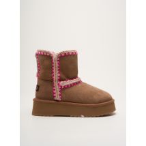 MOU - Bottines/Boots beige en cuir - Femme - Taille 37 - Modz