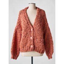MEISÏE - Gilet manches longues orange en polyester - Femme - Taille 38 - Modz
