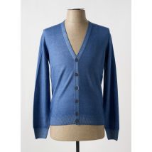 GRAN SASSO - Gilet manches longues bleu en merinos - Homme - Taille 3XL - Modz