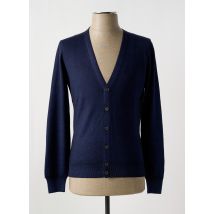 GRAN SASSO - Gilet manches longues bleu en laine vierge - Homme - Taille S - Modz