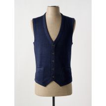 GRAN SASSO - Gilet sans manche bleu en laine vierge - Homme - Taille S - Modz