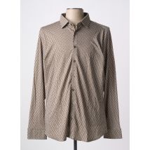 DESOTO - Chemise manches longues marron en coton - Homme - Taille 3XL - Modz